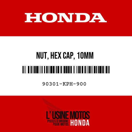 image de 90301-KPH-900 NUT, HEX CAP, 10MM