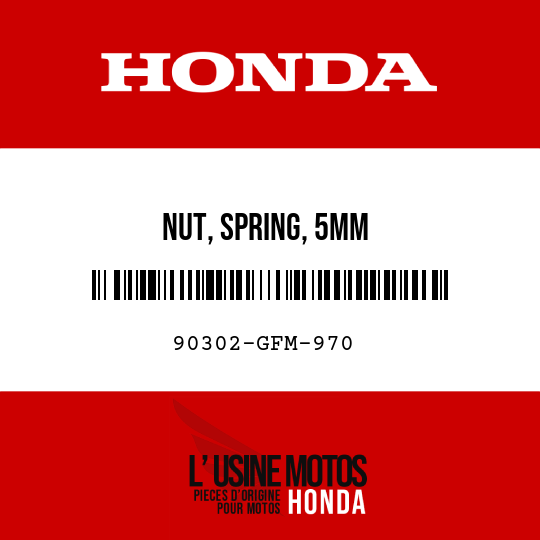 image de 90302-GFM-970 NUT, SPRING, 5MM