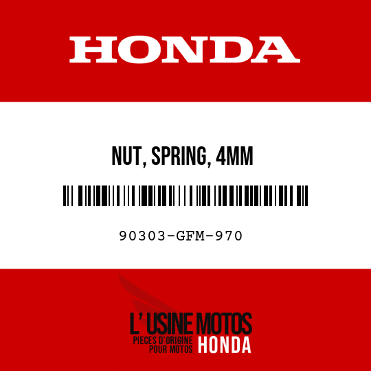 image de 90303-GFM-970 NUT, SPRING, 4MM