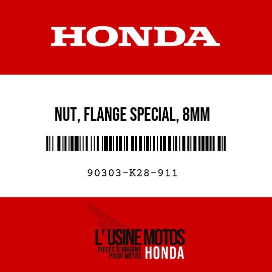 image de 90303-K28-911 NUT, FLANGE SPECIAL, 8MM