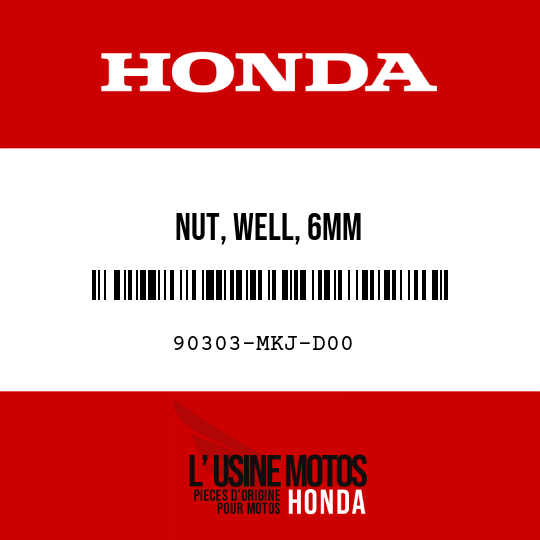 image de 90303-MKJ-D00 NUT, WELL, 6MM