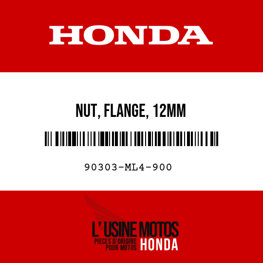 image de 90303-ML4-900 NUT, FLANGE, 12MM