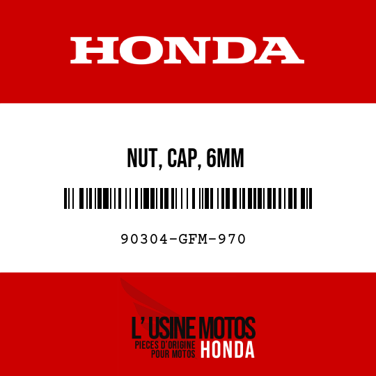 image de 90304-GFM-970 NUT, CAP, 6MM