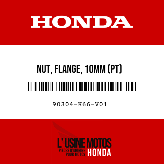 image de 90304-K66-V01 NUT, FLANGE, 10MM (PT)