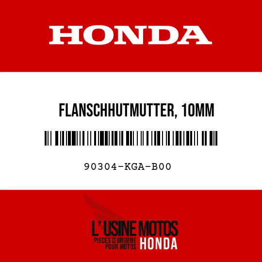 image de 90304-KGA-B00 FLANSCHHUTMUTTER, 10MM