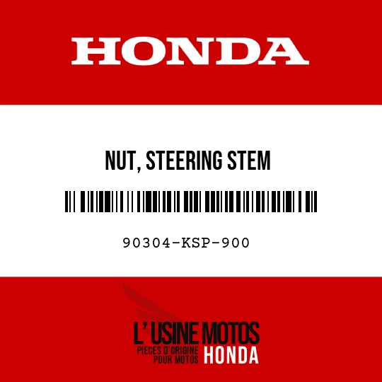 image de 90304-KSP-900 NUT, STEERING STEM