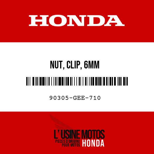 image de 90305-GEE-710 NUT, CLIP, 6MM