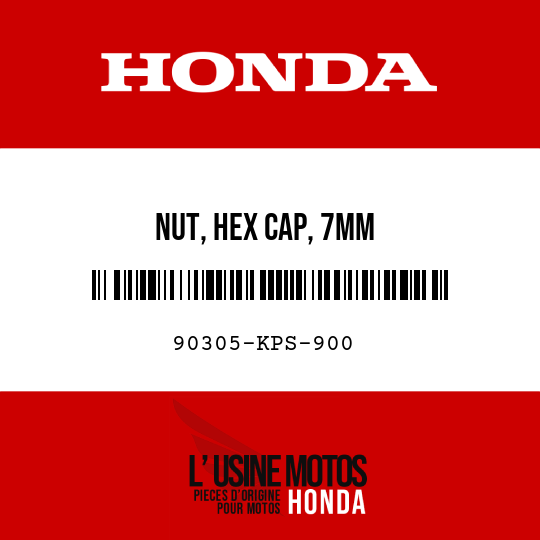 image de 90305-KPS-900 NUT, HEX CAP, 7MM