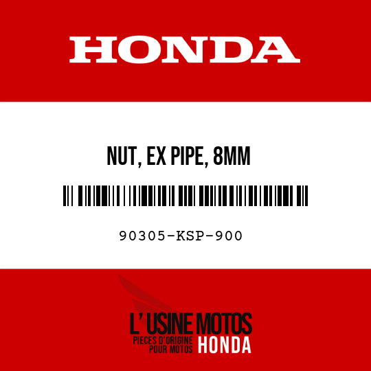image de 90305-KSP-900 NUT, EX PIPE, 8MM