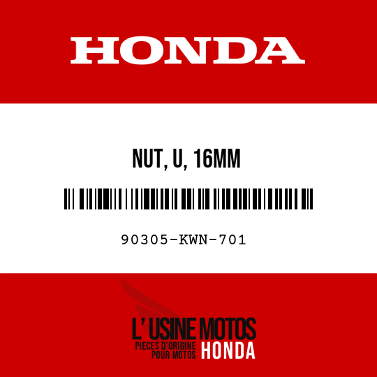 image de 90305-KWN-701 NUT, U, 16MM