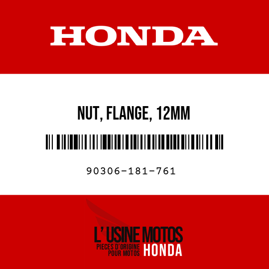 image de 90306-181-761 NUT, FLANGE, 12MM