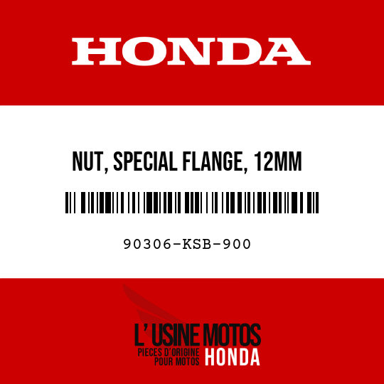 image de 90306-KSB-900 NUT, SPECIAL FLANGE, 12MM