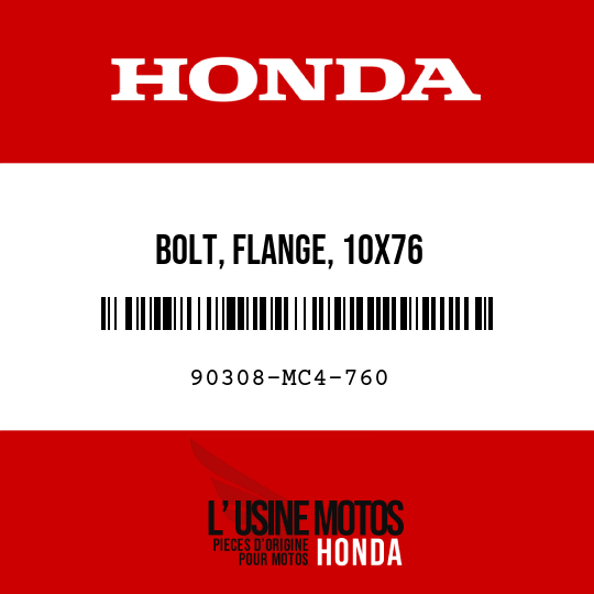 image de 90308-MC4-760 BOLT, FLANGE, 10X76