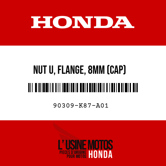 image de 90309-K87-A01 NUT U, FLANGE, 8MM (CAP)