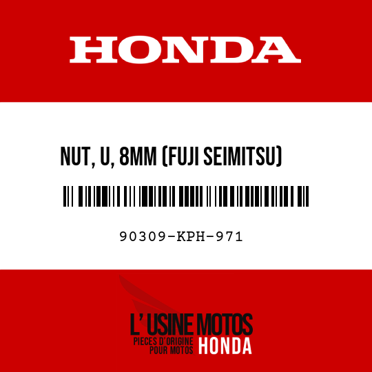 image de 90309-KPH-971 NUT, U, 8MM (FUJI SEIMITSU)