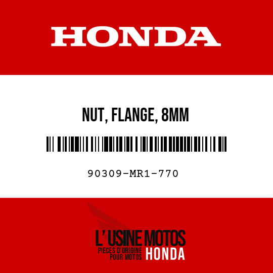 image de 90309-MR1-770 NUT, FLANGE, 8MM