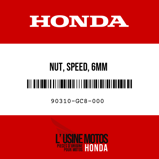 image de 90310-GC8-000 NUT, SPEED, 6MM
