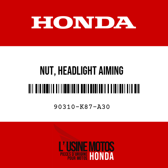 image de 90310-K87-A30 NUT, HEADLIGHT AIMING