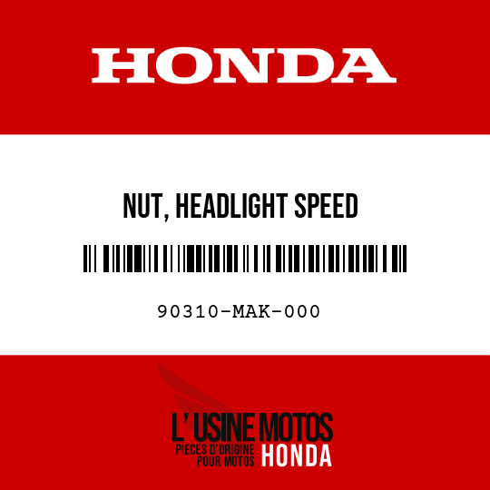 image de 90310-MAK-000 NUT, HEADLIGHT SPEED