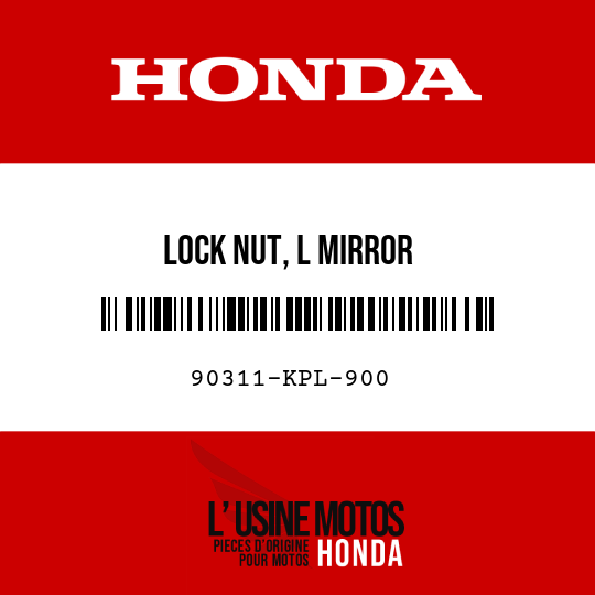 image de 90311-KPL-900 LOCK NUT, L MIRROR