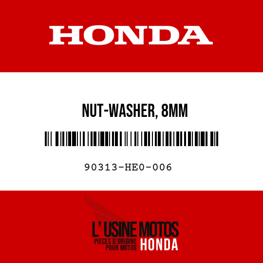 image de 90313-HE0-006 NUT-WASHER, 8MM