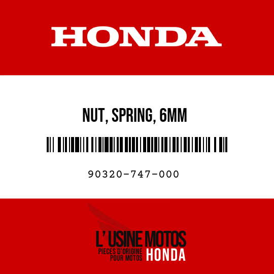 image de 90320-747-000 NUT, SPRING, 6MM