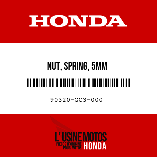 image de 90320-GC3-000 NUT, SPRING, 5MM