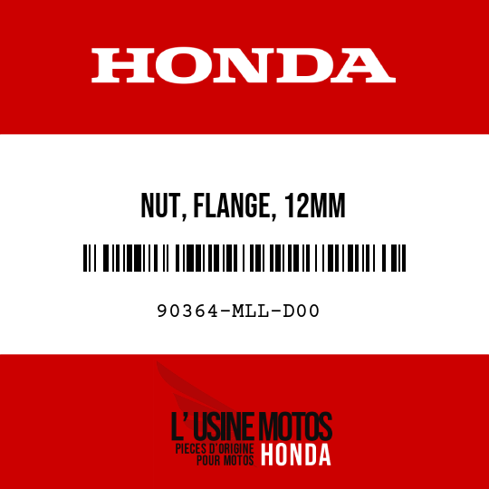 image de 90364-MLL-D00 NUT, FLANGE, 12MM