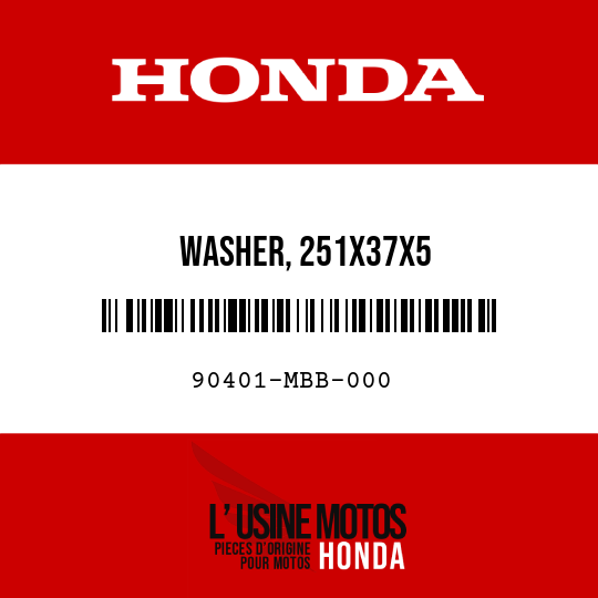 image de 90401-MBB-000 WASHER, 251X37X5