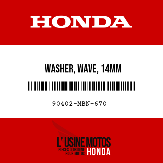 image de 90402-MBN-670 WASHER, WAVE, 14MM