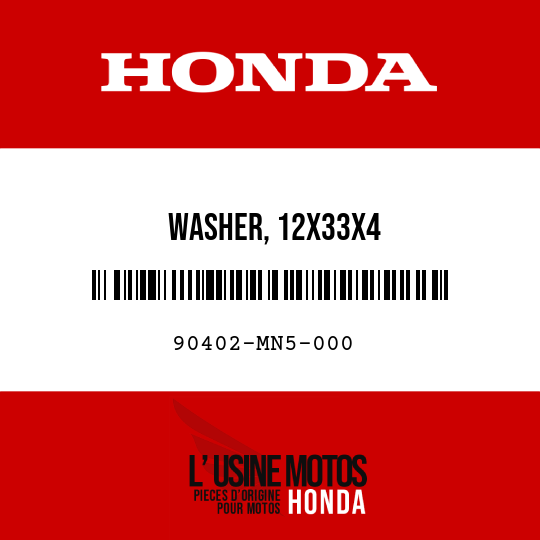 image de 90402-MN5-000 WASHER, 12X33X4