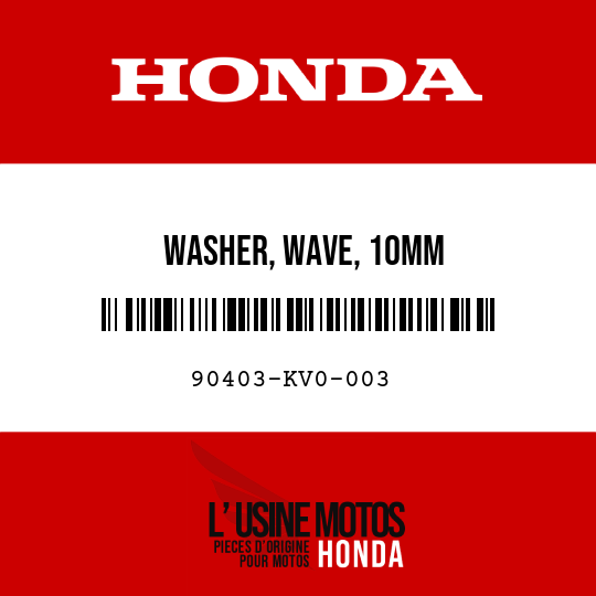 image de 90403-KV0-003 WASHER, WAVE, 10MM
