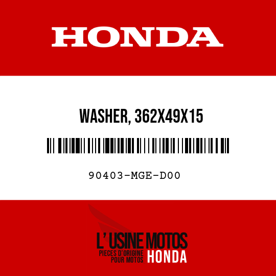 image de 90403-MGE-D00 WASHER, 362X49X15