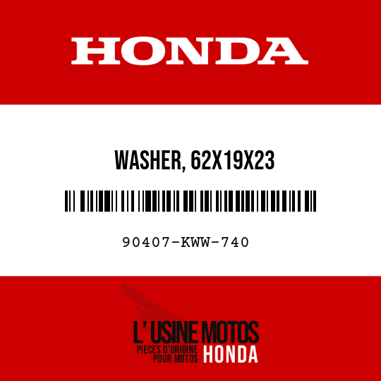 image de 90407-KWW-740 WASHER, 62X19X23