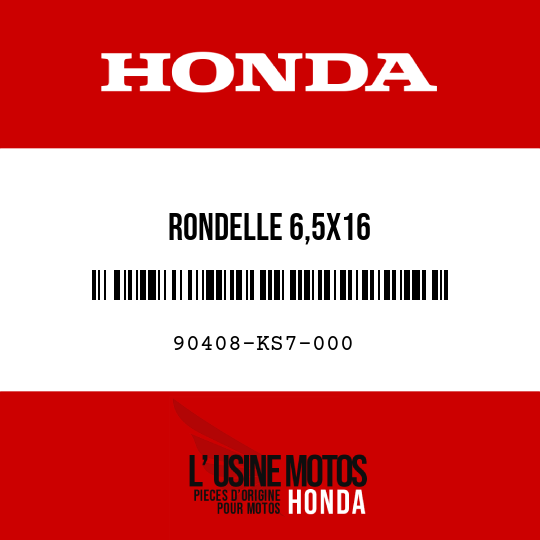 image de 90408-KS7-000 RONDELLE 6,5X16