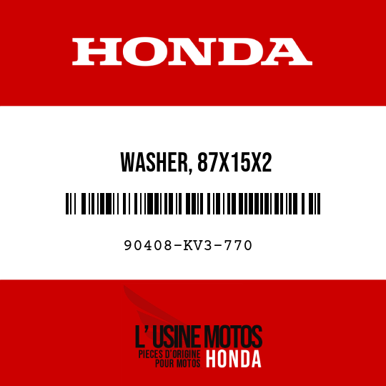 image de 90408-KV3-770 WASHER, 87X15X2
