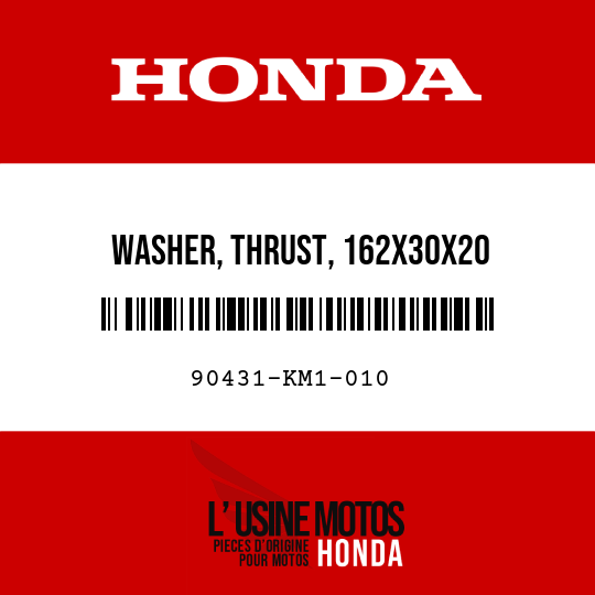 image de 90431-KM1-010 WASHER, THRUST, 162X30X20