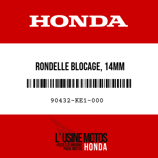 image de 90432-KE1-000 RONDELLE BLOCAGE, 14MM