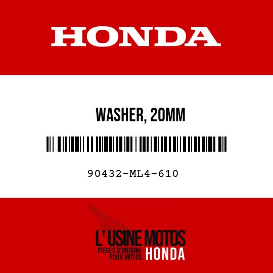 image de 90432-ML4-610 WASHER, 20MM