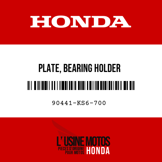image de 90441-KS6-700 PLATE, BEARING HOLDER
