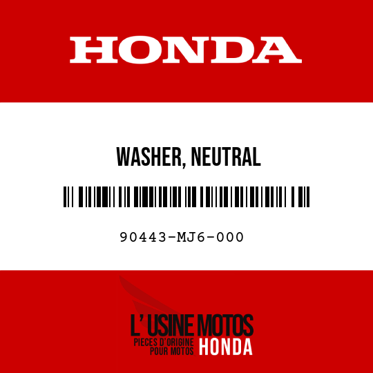 image de 90443-MJ6-000 WASHER, NEUTRAL