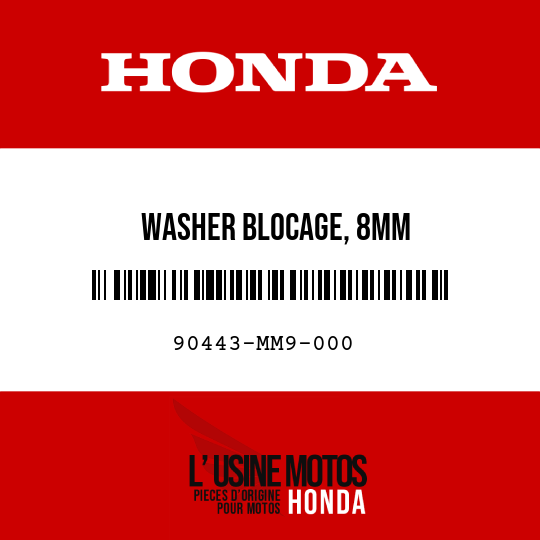 image de 90443-MM9-000 WASHER BLOCAGE, 8MM