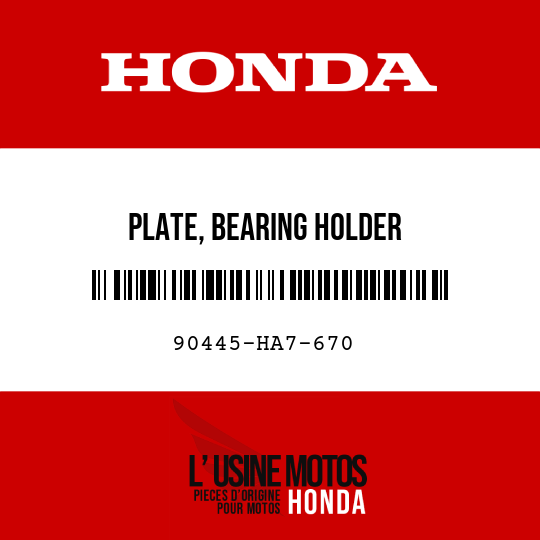 image de 90445-HA7-670 PLATE, BEARING HOLDER