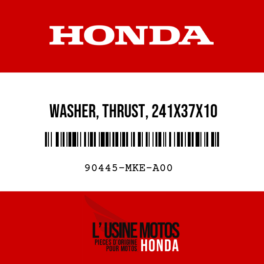 image de 90445-MKE-A00 WASHER, THRUST, 241X37X10