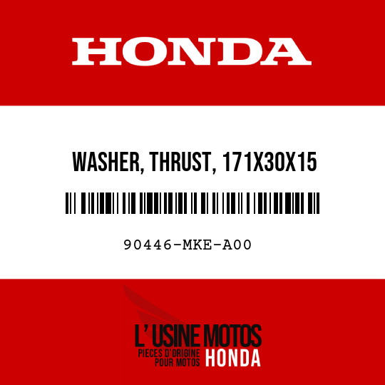 image de 90446-MKE-A00 WASHER, THRUST, 171X30X15