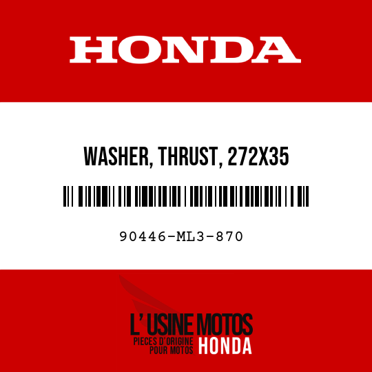 image de 90446-ML3-870 WASHER, THRUST, 272X35