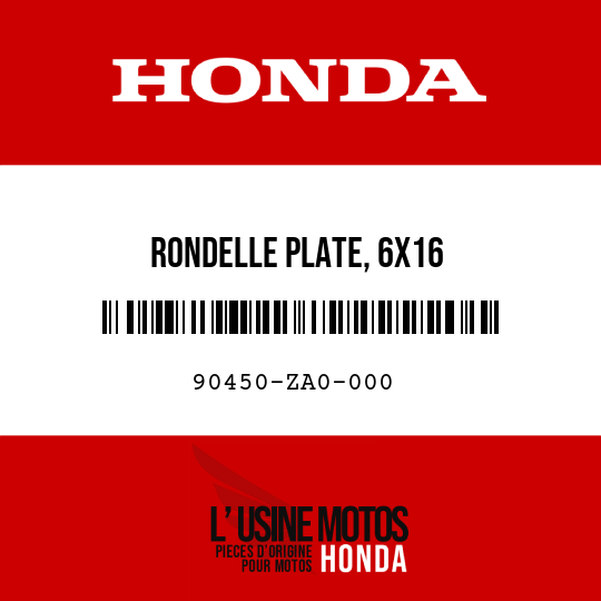 image de 90450-ZA0-000 RONDELLE PLATE, 6X16