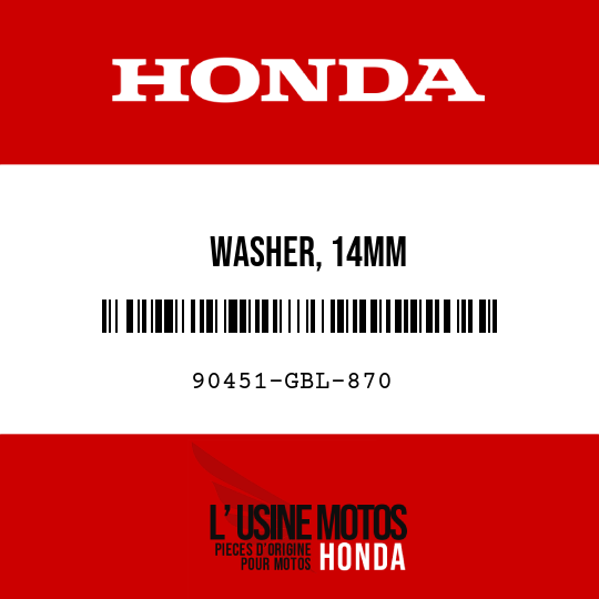 image de 90451-GBL-870 WASHER, 14MM