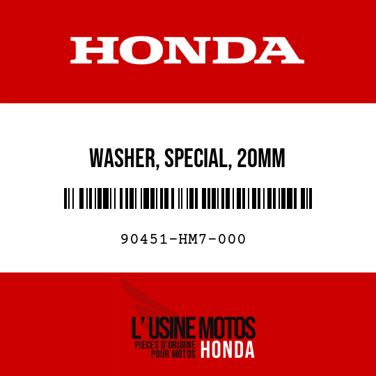 image de 90451-HM7-000 WASHER, SPECIAL, 20MM