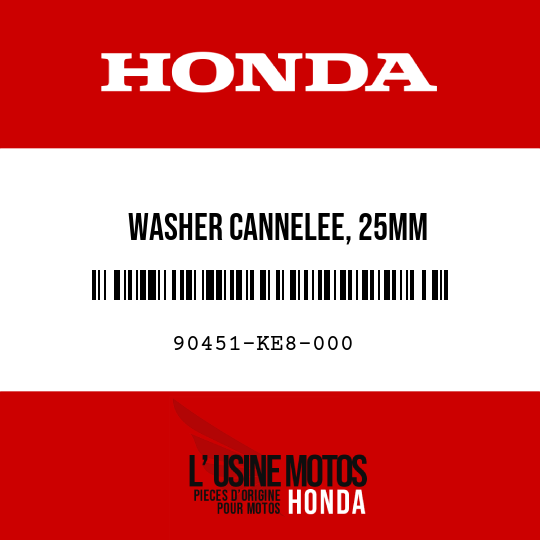 image de 90451-KE8-000 WASHER CANNELEE, 25MM